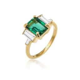 Elli Premium Fingerring Cocktail Quartz Topas Edelstein 925 Silber vergoldet
