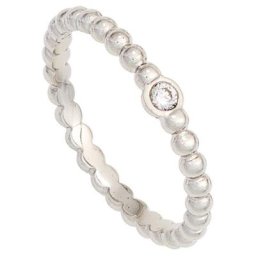 JOBO Diamantring, 950 Platin mit Diamant 0,05 ct.