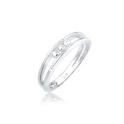 Elli Fingerring Bandring Kugeln Geo Look Basic Zart 925er Silber