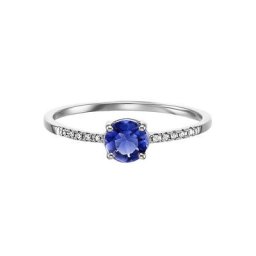 Julie Julsen Gold Diamantring JJGRG0899.GN, JJGRG0899.IO, mit Granat oder Iolith und Brillanten