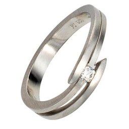 JOBO Fingerring Diamant-Ring 0,09 ct., 950 Platin