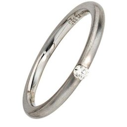 JOBO Solitärring Ring mit Diamant 0,06 ct., 950 Platin