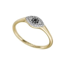 Fossil Fingerring Magisches Auge, STERLING, JFS00580998, mit Zirkonia