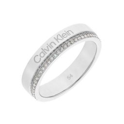 Calvin Klein Fingerring Minimal Linear, 35000200B,C,D, 35000201B,C,D, mit Glasstein