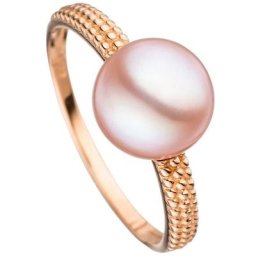 JOBO Perlenring Ring mit Perle 8,5 mm, 585 Roségold