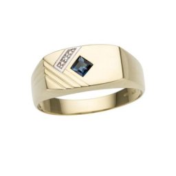 Firetti Diamantring glanz, bicolor, Diamantschnitte, mit Saphir und Brillant