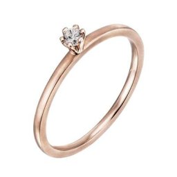 Firetti Solitärring Glanzvoller Liebesbeweis, ca. 1,60 mm breit, Krappenfassung, mit Brillant