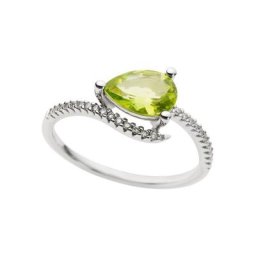 Firetti Diamantring Tropfen, Farbstein, mit Granat oder Peridot