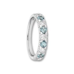 ONE ELEMENT Silberring Zirkonia & Blau Topas Ring aus 925 Silber, Damen Silber Schmuck