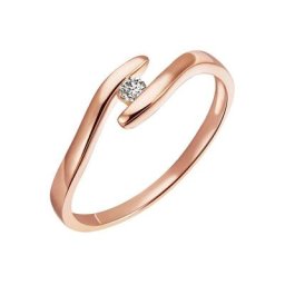 Firetti Diamantring Solitär, ca. 1,76 mm breit, Spannfasung, Glanz, massiv, mit Brillant