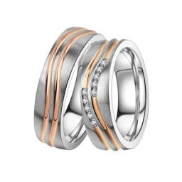 DOOSTI Trauring ST-091-D, ST-091-H, ST-092-D, ST-092-H, ST-093-D, ST-093-H, Made in Germany, wahlweise mit oder ohne Zirkonia