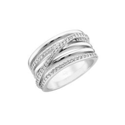 GIORGIO MARTELLO MILANO Silberring 6-reihig mit Zirkonia