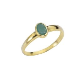 Vivance Fingerring 375/- Gelbgold mit Smaragd