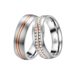 DOOSTI Trauring Shining wave, ST-102-D, ST-102-H, wahlweise mit oder ohne Zirkonia