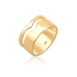 Elli Fingerring Bandring Geo Cut-Out Basic Trend 925 Silber Figa