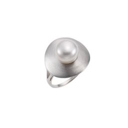Zeeme Fingerring 925 Silber Perle weiß