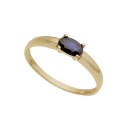 Firetti Goldring Oval, mit Saphir