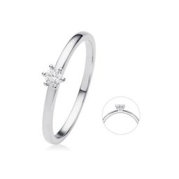 ONE ELEMENT Diamantring 0,10 ct Diamant Brillant Ring aus 750 Weißgold, Damen Gold Schmuck