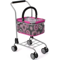 CHIC2000 Spiel-Einkaufswagen Kinder Einkaufswagen, Hot Pink, mit abnehmbarem Einkaufskorb