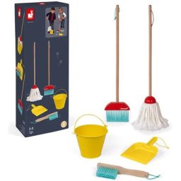 Janod Kinder-Besenwagen Putz- und Wischset, (Set, 5-tlg)
