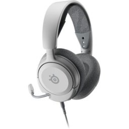 SteelSeries Arctis Nova 1P White Gaming-Headset (Dual-Zonen-RGB, Einziehbares Mikrofon, Geräuschunterdrückung, HiFi-Lautsprecher, KI-Geräuschunterdrückung, Prism RGB-Beleuchtung)