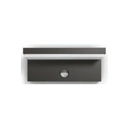 Philips Wandleuchte Bustan, LED fest integriert, Kaltweiß, IR LED Wandleuchte Anthrazit 4000K 1000lm