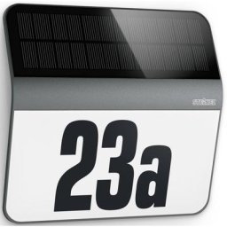 steinel Außen-Wandleuchte XSOLAR, Tageslichtsensor, LED fest integriert, Neutralweiß, Netzunabhängig, 0,03 W, LiFe-Akku, Hausnummern-olarleuchte