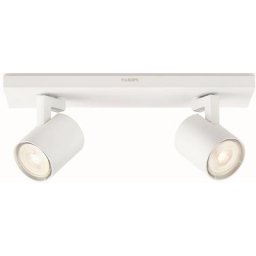 Philips Deckenspot Runner, LED wechselbar, myLiving LED Spot 2flg. 460lm, Weiß