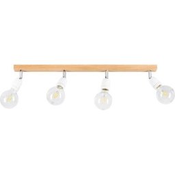 BRITOP LIGHTING Deckenleuchte PORCIA WOOD, ohne Leuchtmittel, Retro-Design mit Porzellan und Eichenholz, Flexibel einstellbar