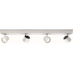 Philips Deckenspot Star, LED fest integriert, Warmweiß, LED Spot 4flg. 2000lm WarmGlowDimmen Weiß