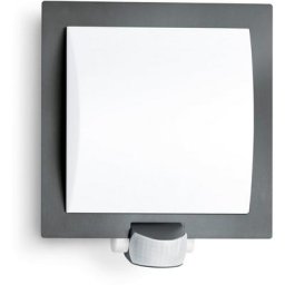 steinel Außen-Wandleuchte L 20 S ANT, Bewegungsmelder, Leuchtdauer einstellbar, Tageslichtsensor, Leuchtmittel wechselbar, 180° Bewegungsmelder, E27-Fassung, Fassadenleuchte, Anthrazit
