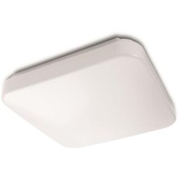 Philips Deckenleuchte Mauve, LED fest integriert, Warmweiß, myLiving LED Deckenleuchte 2000lm Weiß viereckig