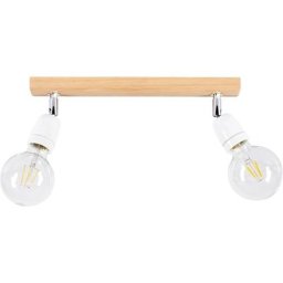 BRITOP LIGHTING Deckenleuchte PORCIA WOOD, ohne Leuchtmittel, Retro-Design mit Porzellan und Eichenholz, Flexibel einstellbar