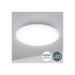 B.K.Licht LED Deckenleuchte Leonis, LED fest integriert, Neutralweiß, LED Deckenlampe 28cm 12W Wohnzimmer Design-Lampe Leuchte Weiß