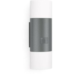 steinel LED Außen-Wandleuchte L 910 S ANT, Bewegungsmelder, Leuchtdauer einstellbar, Nachtlichtfunktion, Softlichtstart, Tageslichtsensor, mehrere Helligkeitsstufen, LED fest integriert, Warmweiß, 180° Bewegungsmelder, Warmweiß,über Kabel,...