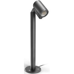 steinel LED Gartenstrahler Way, LED wechselbar, Warmweiß, &GU10-Leuchtmittel,schwenkbar,2,5m Netzkabel,Warmweiß,WegPollerleuchte