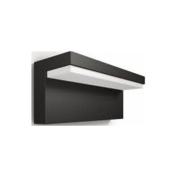 Philips Wandleuchte Bustan, LED fest integriert, Warmweiß, LED Wandleuchte Anthrazit 1000lm