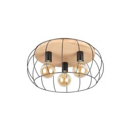 SPOT Light Deckenleuchte CHESTER, ohne Leuchtmittel, Modernes Design, aus Eichenholz und Metall, Nachhaltig