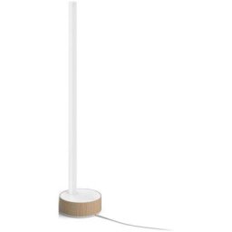 Philips Hue LED Tischleuchte Signe Oak, Bluetooth, LED fest integriert, warmweiß - kaltweiß, Holzoptik