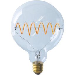 SEGULA LED Bridge Globe 125 Curved Plus klar LED-Leuchtmittel, E27, Warmweiß, dimmbar, E27, Bridge Globe 125 Curved Plus klar