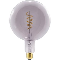 SEGULA LED Grand Globe 200 Curved smokey grau LED-Leuchtmittel, E27, Warmweiß, dimmbar, E27, Grand Globe 200 Curved smokey grau