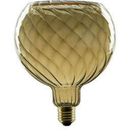 SEGULA LED Floating Globe 150 twisted smokey grau LED-Leuchtmittel, E27, Warmweiß, dimmbar, E27, Floating Globe 150 twisted smokey grau