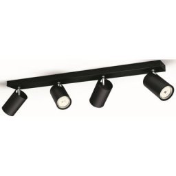 Philips Deckenspot Kosipo, LED wechselbar, Spot 4flg. exkl LM 4x5,5W Schwarz