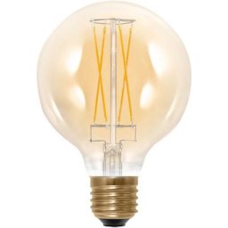 SEGULA LED Globe 95 gold LED-Leuchtmittel, E27, Warmweiß, dimmbar, E27, Globe 95, gold