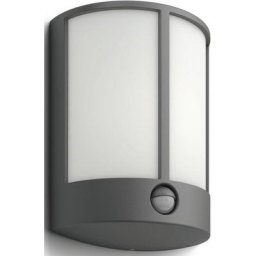 Philips Wandleuchte Stock, Bewegungsmelder, LED fest integriert, Warmweiß, myGarden IR LED Wandleu 600lm Bewegmel Anthrazit