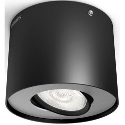 Philips Deckenspot Phase, LED fest integriert, Warmweiß, myLiving LED Spot 1flg. 500lm Schwarz