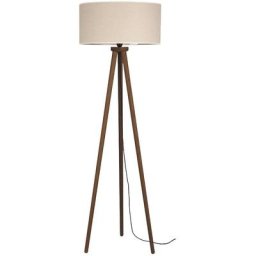 OTTO products LED Stehlampe Emmo, ohne Leuchtmittel, Stehleuchte, Dreibein aus Kiefernholz, hochwertiger Textilschirm