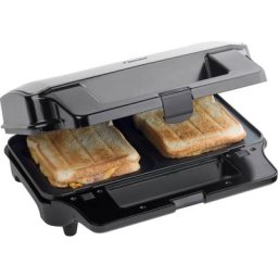 bestron Kontaktgrill ASG90XXL, 3-in-1, Sandwichmaker, Waffeleisen, 900 W, antihaftbeschichtet, Schwarz