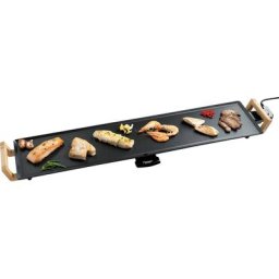 bestron Teppanyakigrill ABP605BB, 2000 W, XXXL-Grillplatte mit Antihaftbeschichtung, extra lange Grillfläche