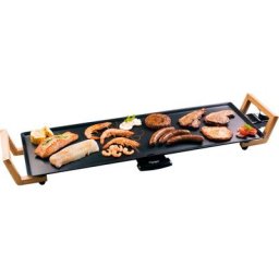 bestron Teppanyakigrill ABP603BB Asia Lounge, 1800 W, Grillplatte XL im Asia Design, mit Bambus-Griffen, Farbe: Schwarz